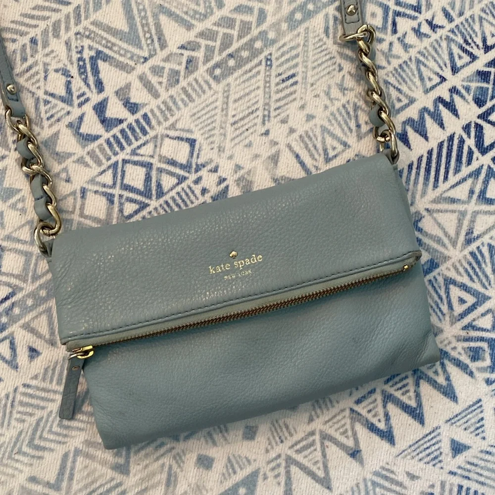 Kate Spade Blue Leather Crossbody Purse